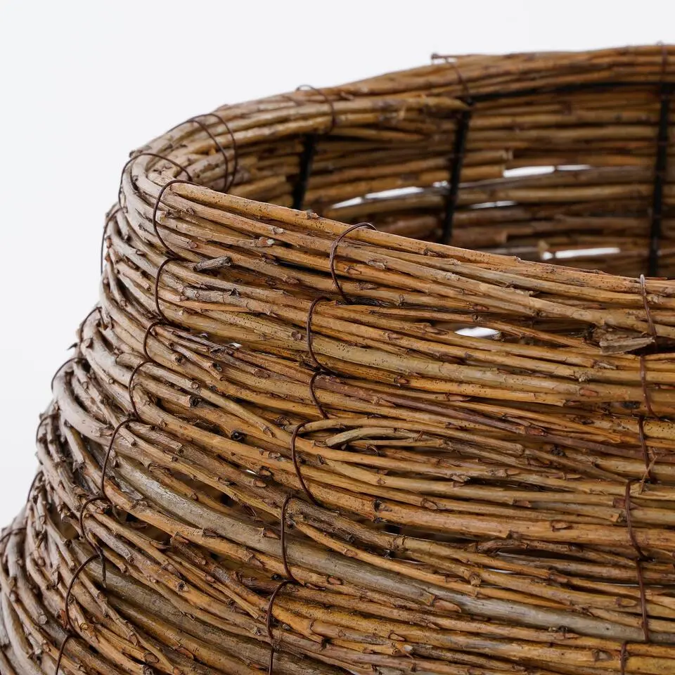 Mica Decorations Kerstboommand - H21 x Ø50 cm - Wilgentakken - Bruin