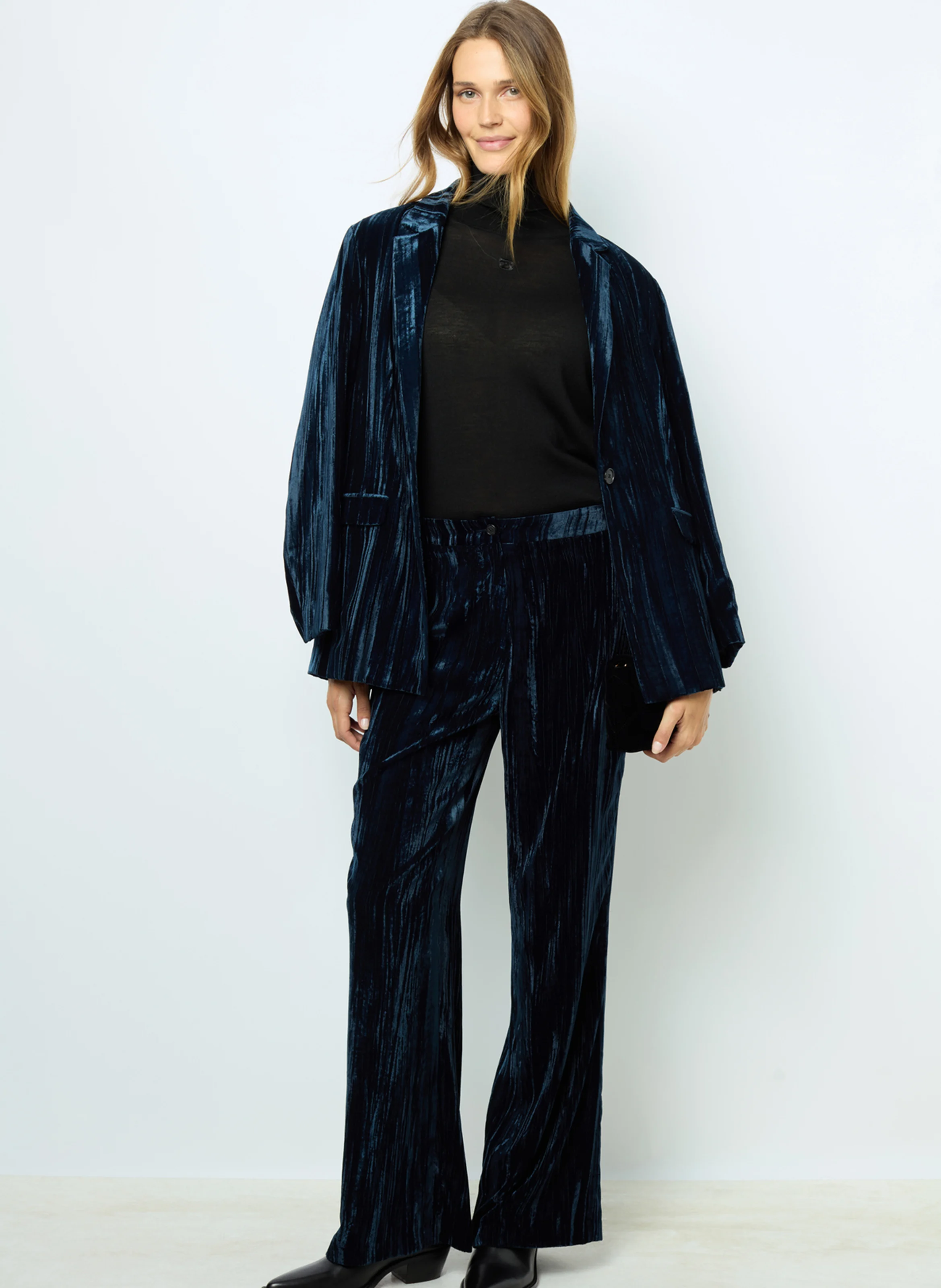 NORIA - Pantalon large | Bleu