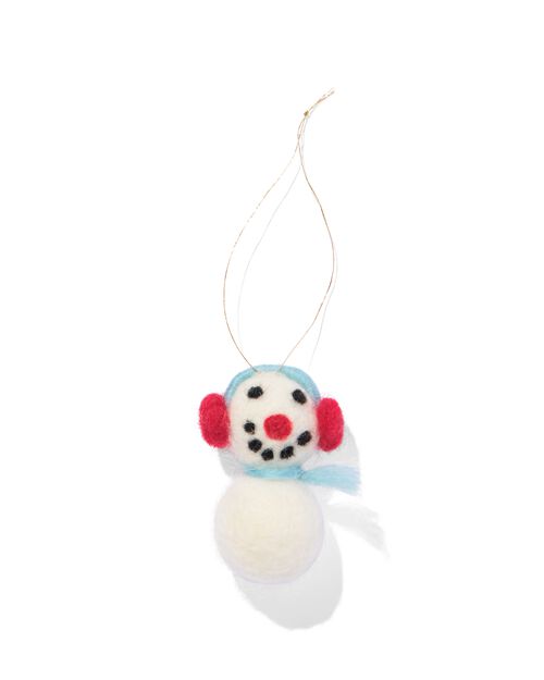 suspensions de Noël en feutre bonhomme de neige