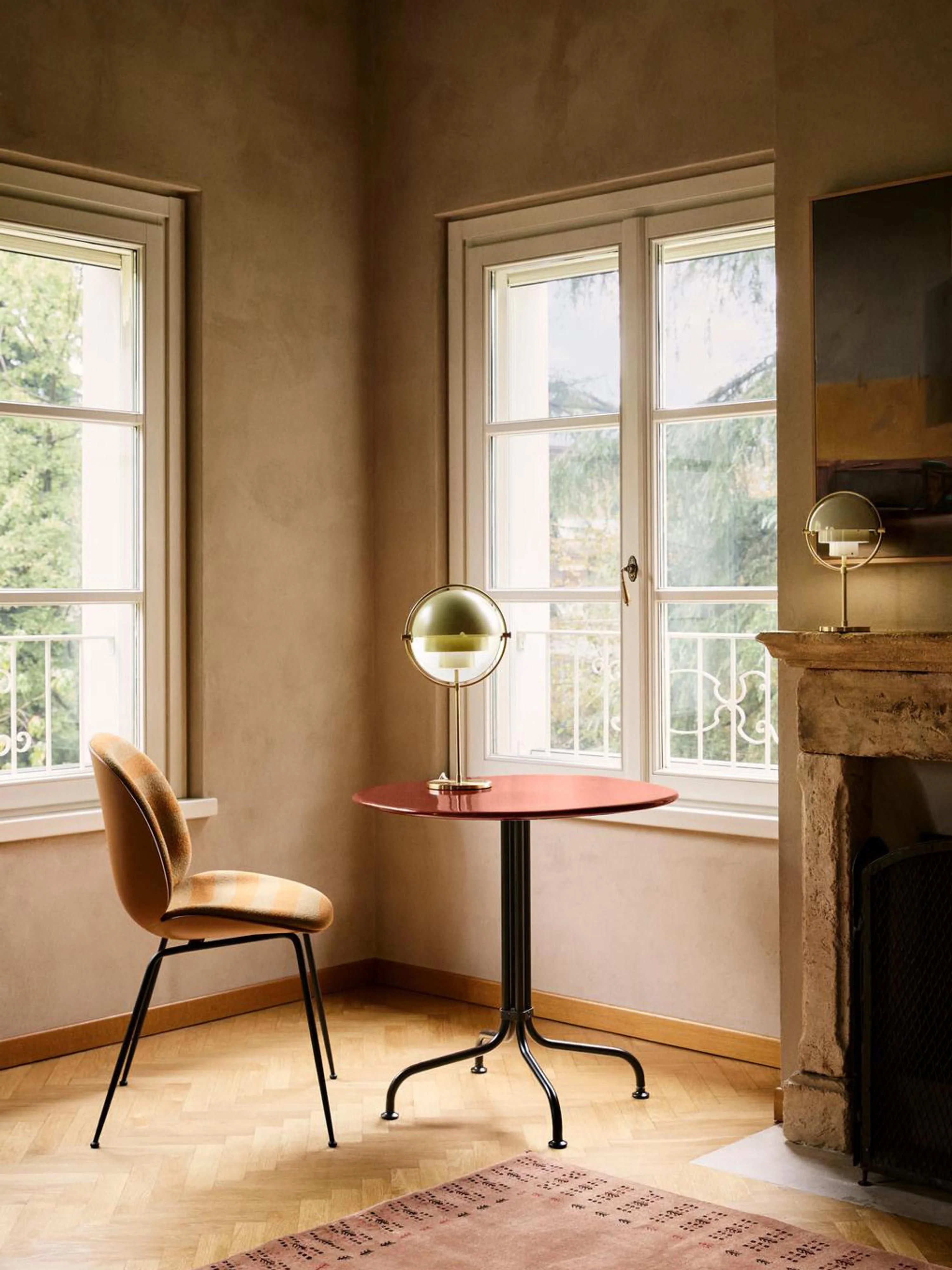 Ronde Bistro eettafel Carmel met tafelblad van keramiek, Ø 75 x H 63 cm