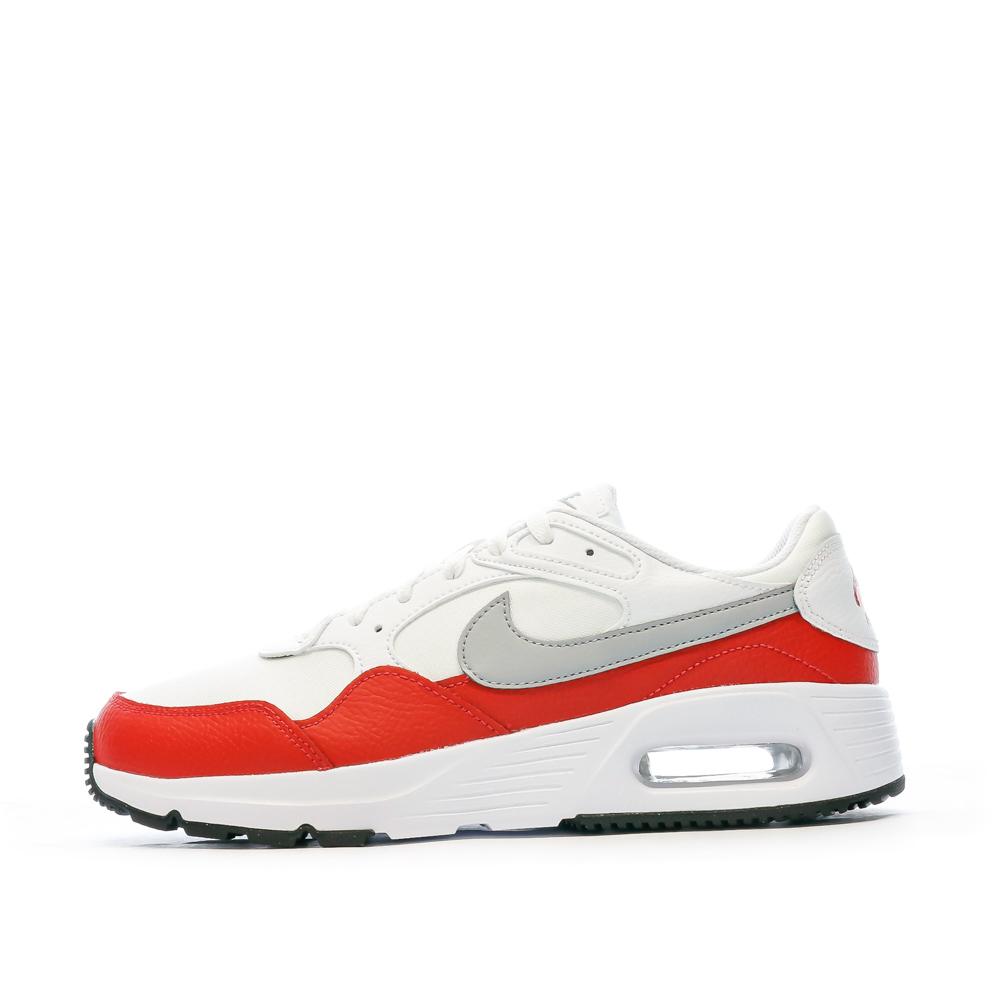 Nike Baskets Blanches/Rouge Homme Nike Air Max