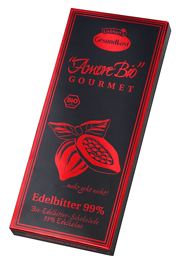 LIEBHART Edelbitt Schoko 99% Kakao Tafel Bio 80 g