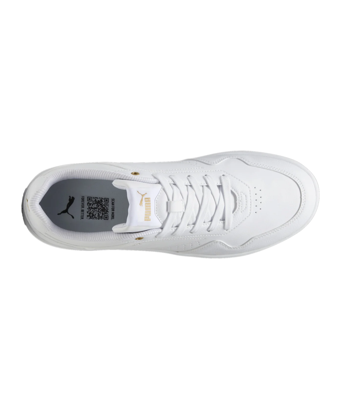 PUMA Court Classic Weiss Gold F01