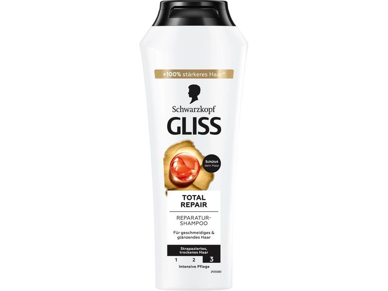 Schwarzkopf GLISS Shampoo Total Repair 250 ml Haarshampoo macht das Haar geschmeidig und glänzend