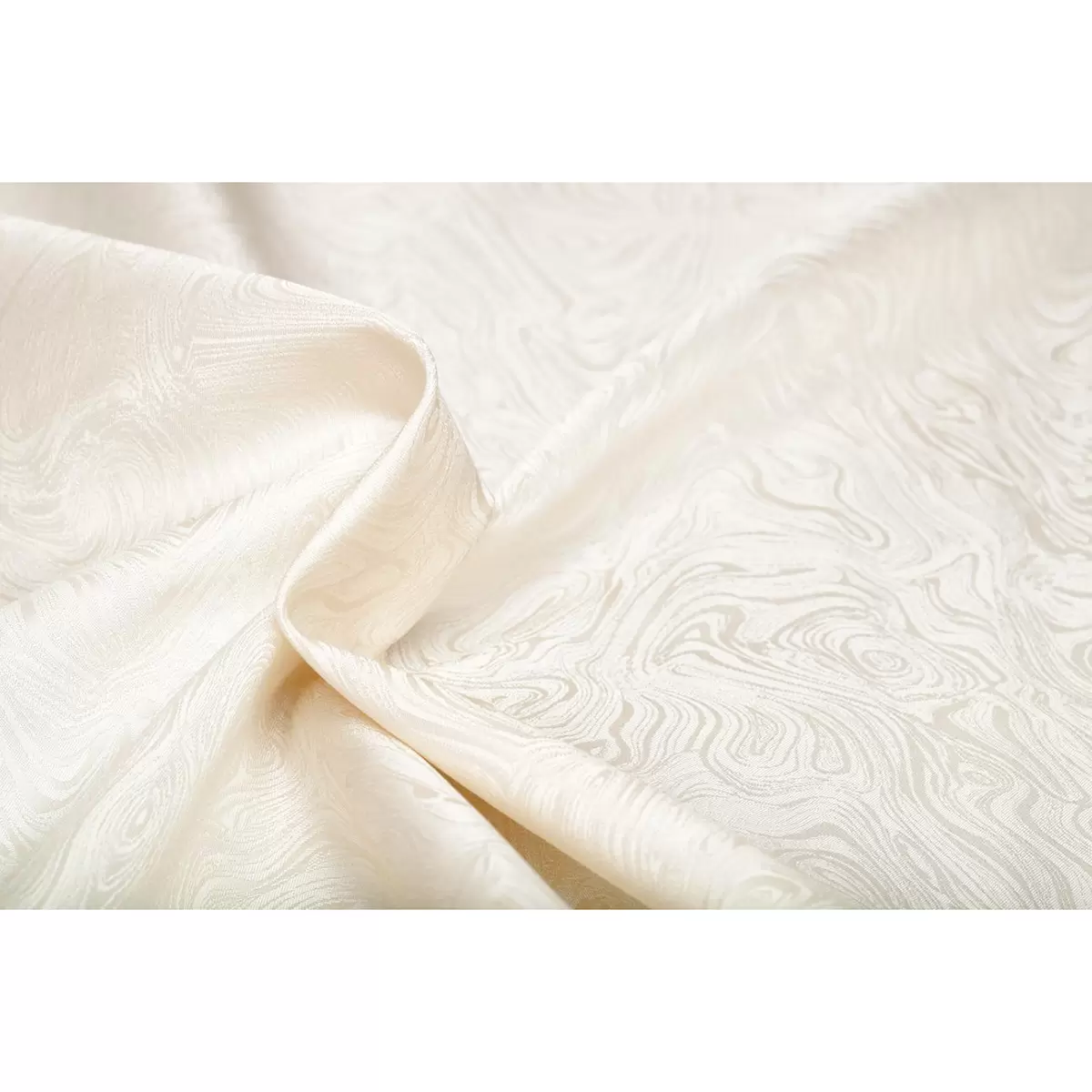 Nachtvorhang Jacquard Moiré weiss,beige