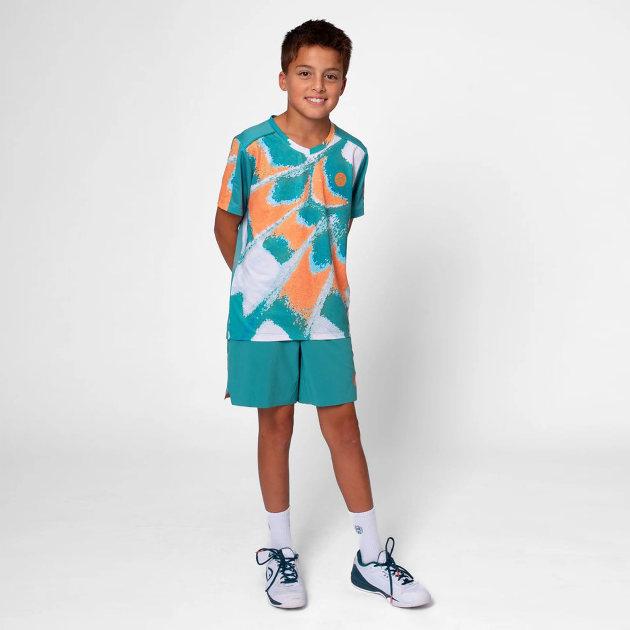 BIDI BADU Melbourne 2025 Shorts Garçons - Bleu Petrol, Orange