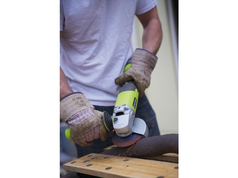 RYOBI Akku-Winkelschleifer R180AG-0, Solo, Ø 115 mm Akku-Winkelschleifer ideal für eine Vielzahl von Schleif- und Schneidanwendungen