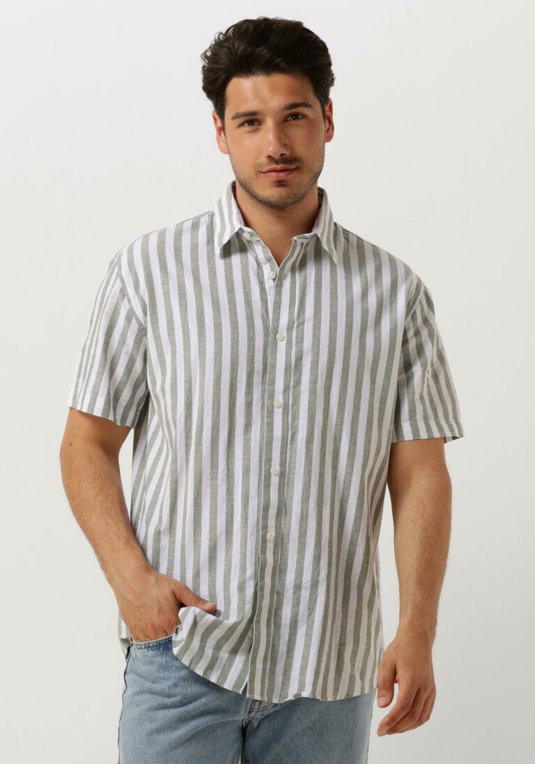 SELECTED HOMME beige selected homme casual overhemd slhregnew-linen shirt ss classic