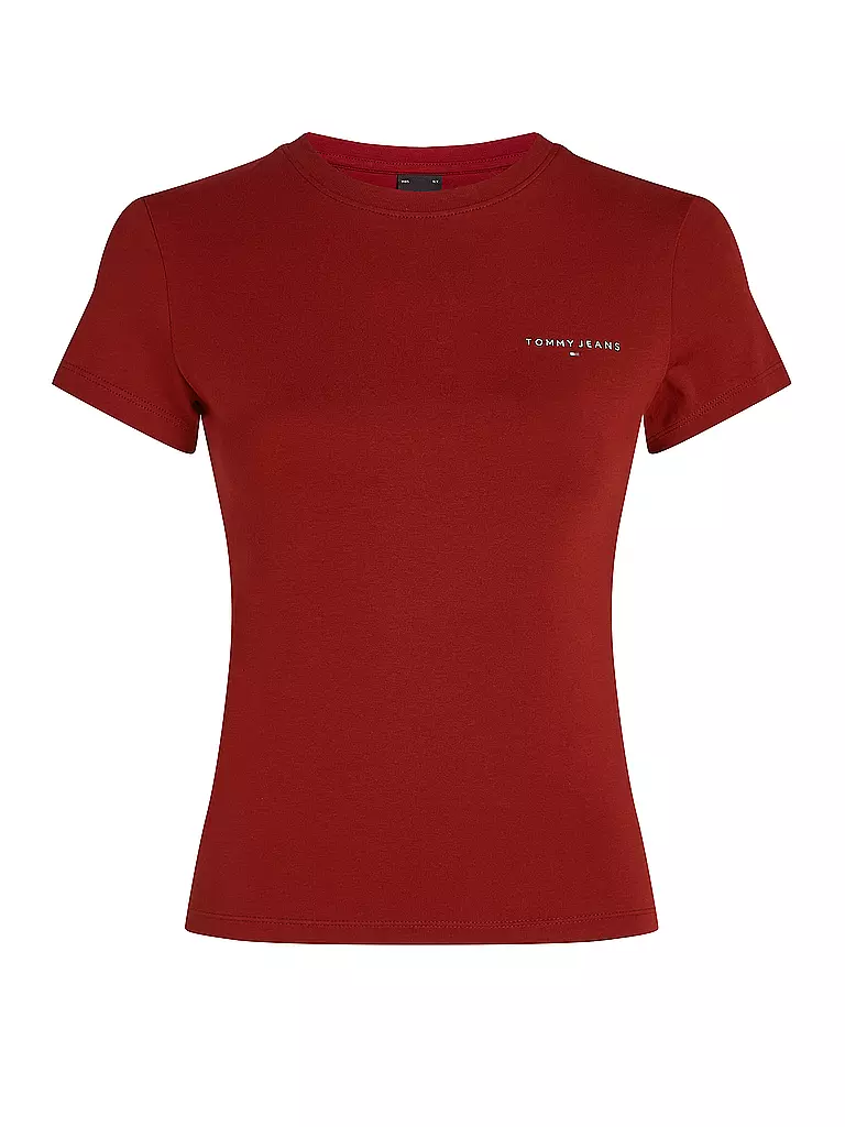 TOMMY JEANS T-Shirt dunkelrot