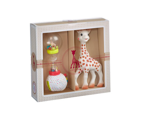 Coffret naissance Sophie la Girafe avec Hochet soft maracas - VULLI