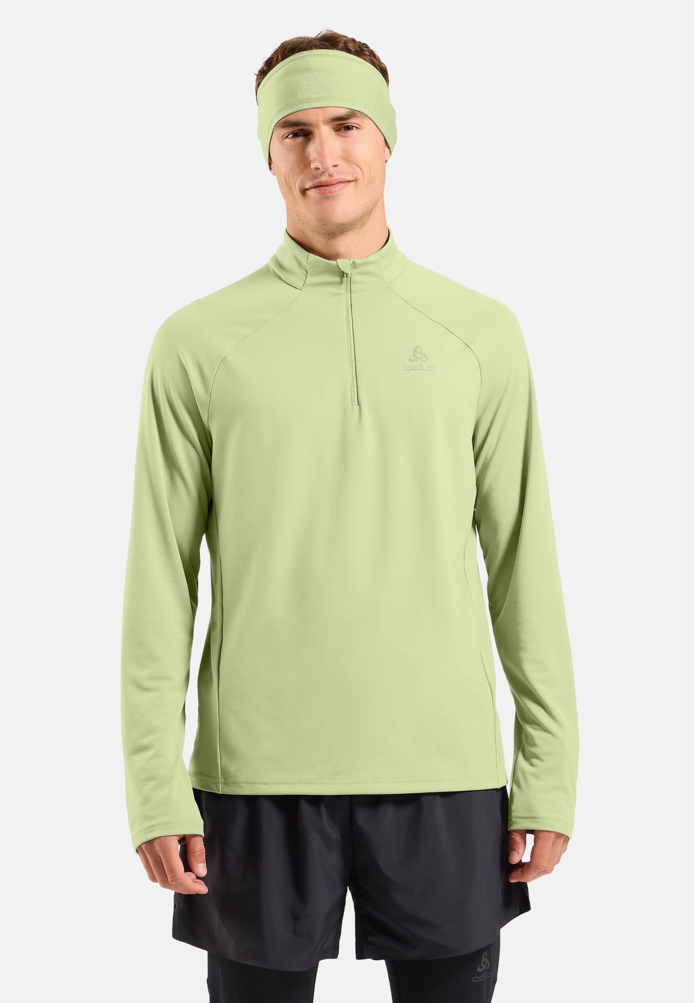 Essentials Ceramiwarm Mid Layer mit Halbreissverschluss in shadow lime