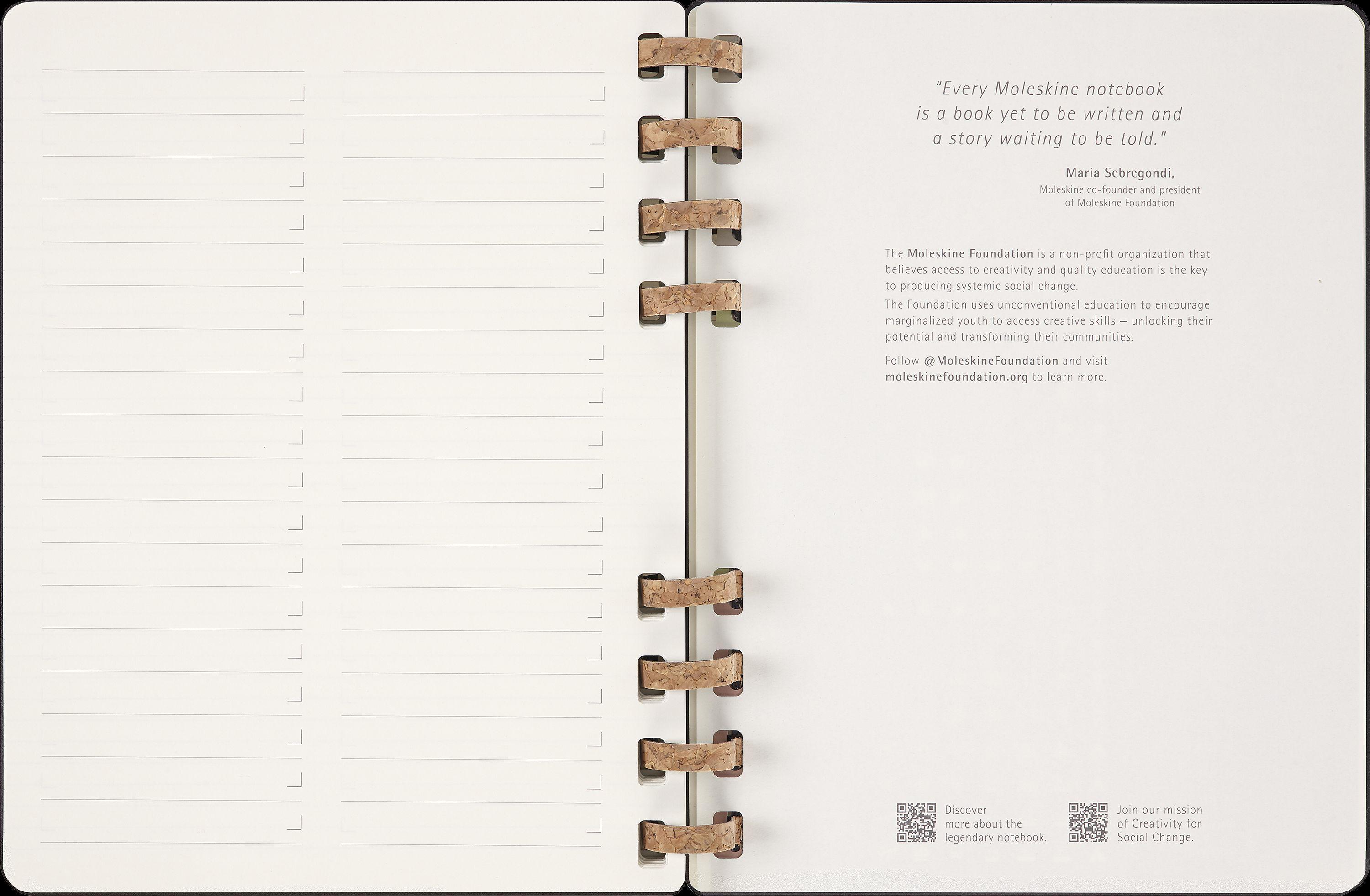 Moleskine 12 Monats Life Kalender mit Spiralbindung 2025, XL, Wochen-Monatskalender
