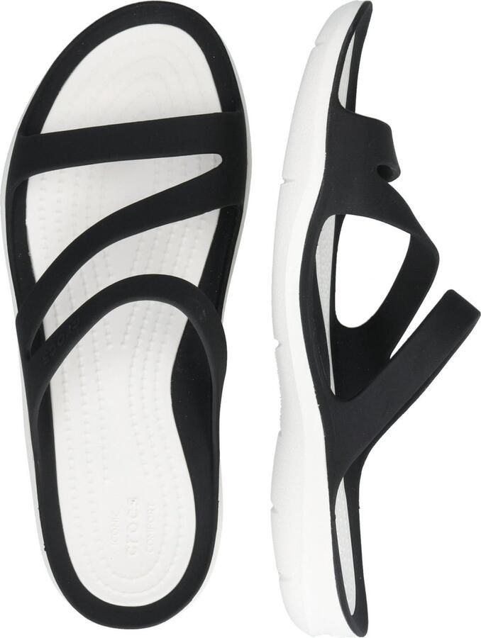 Crocs Swiftwater Serie Dames Sandalen Zwart Wit Comfortabel en Snel Drogend