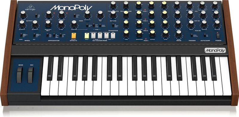 Behringer - MonoPoly - Synthesizer - Analoge - 4-stemmige - 37 Toetsen