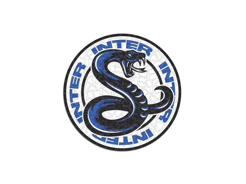 Iconic Puzzle FC Inter Mailand – Logo mit Schlange Holzpuzzle Grösse M