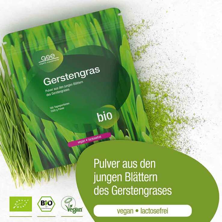 Gerstengras Bio Pulver, 1000 g