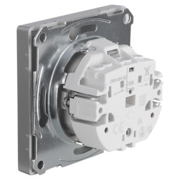 Merten D-Life Inbouw Stopcontact Enkel RA RVS