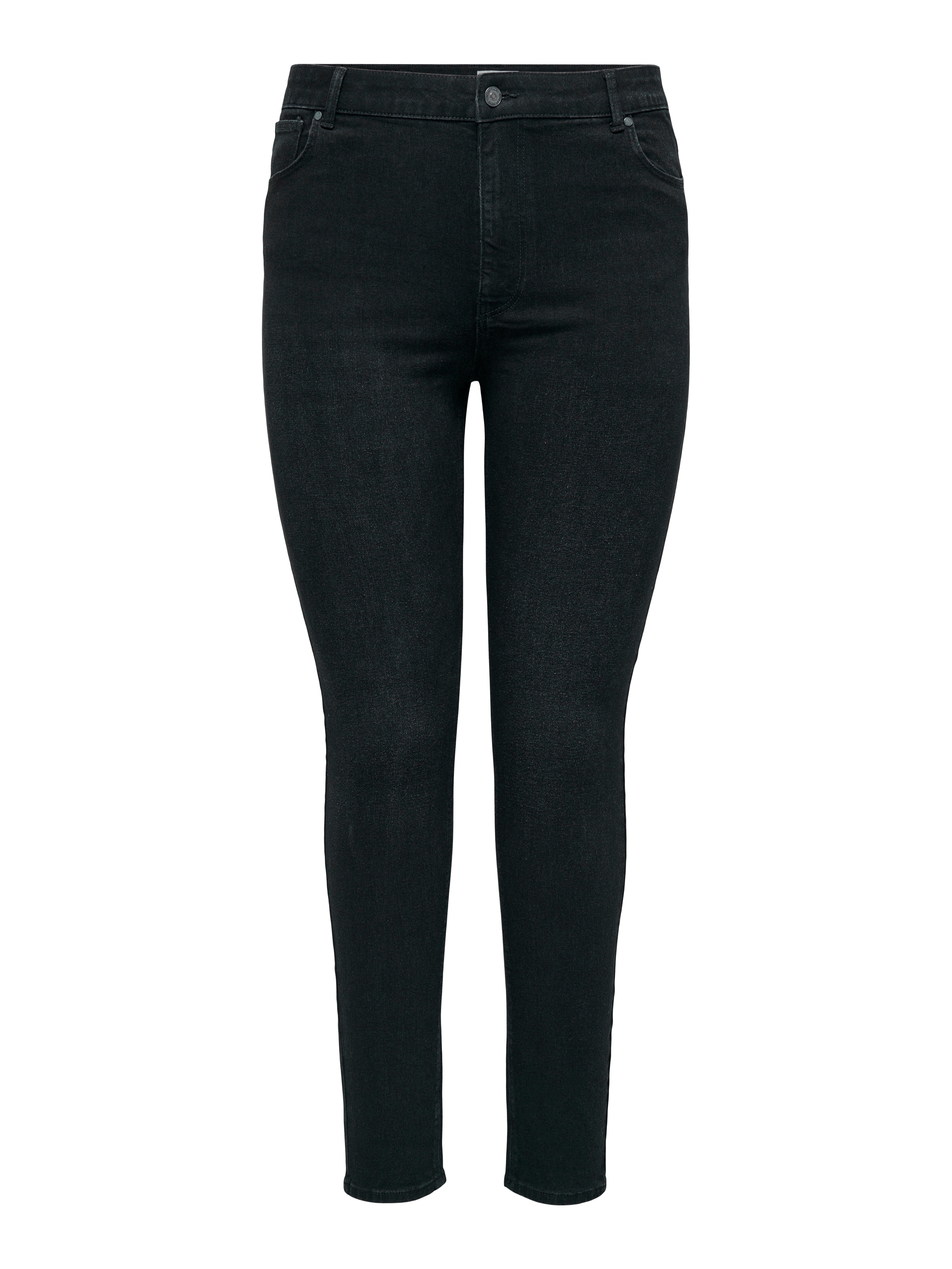 CARLUNA Hohe Taille Skinny Fit Jeans Washed Black
