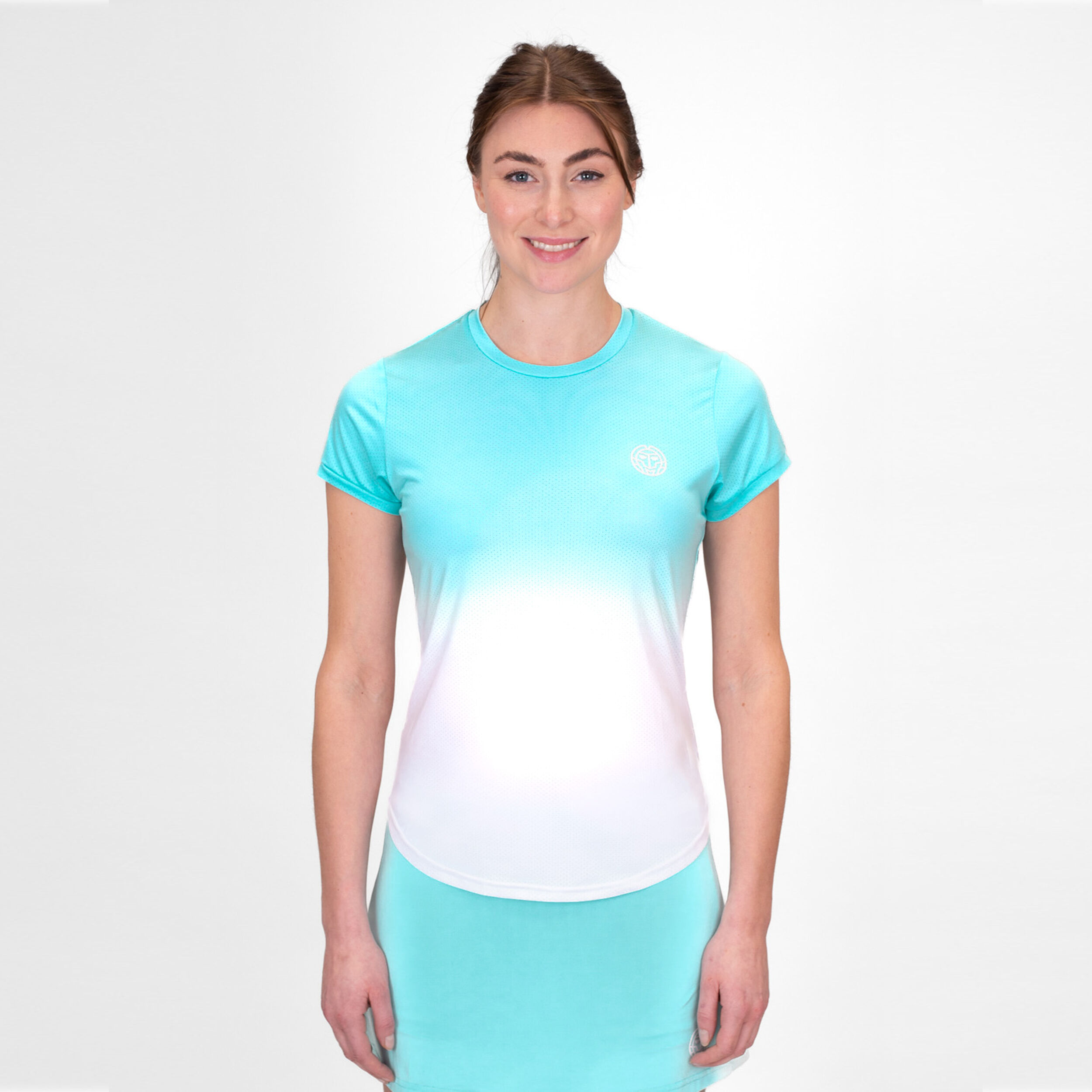BIDI BADU Crew Gradiant T-shirt Femmes - Turquoise , Blanc