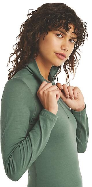 ICEBREAKER - T-SHIRT ML DEMI ZIP OASIS HALPH ZIP W