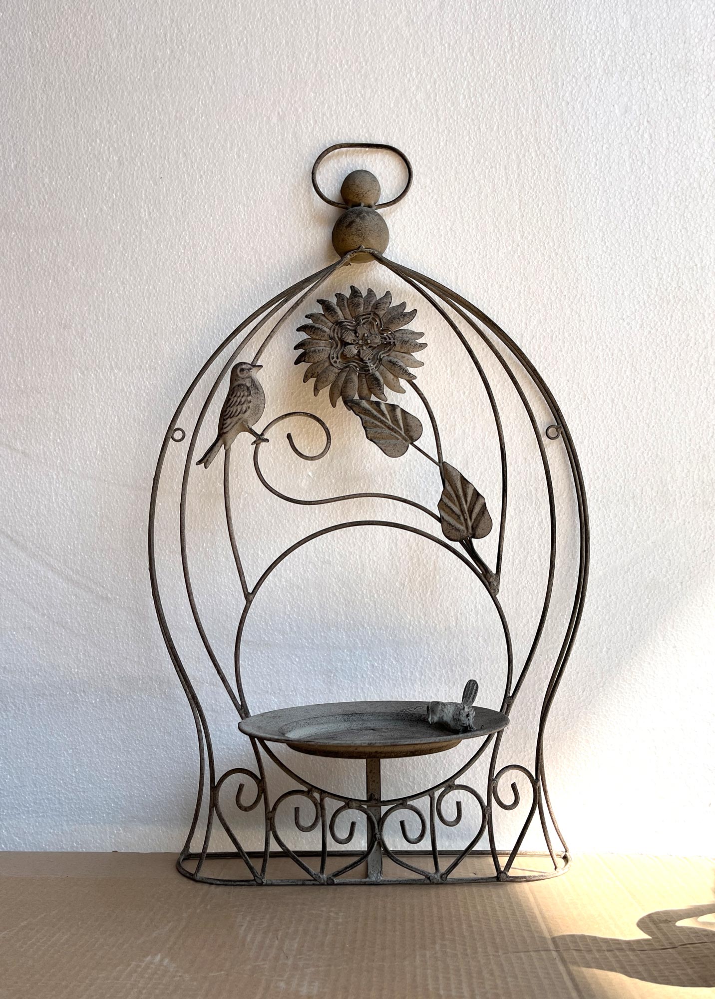 Vogeltränke aus Schmiedeeisen, H 62 cm B 39,5 cm, L 20 cm günstig bestellen