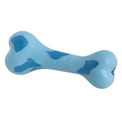 Osso de brinquedo com sabor de framboesa para cães, azul