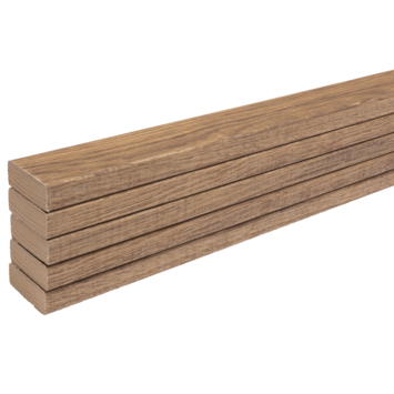Lattenwand Decowall MDF donker eiken, lengte 260 cm, 5 stuks