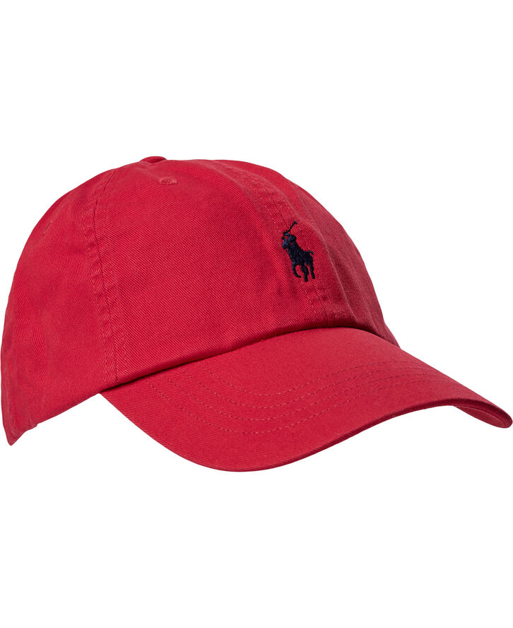Polo Ralph Lauren Cotton Chino Ball Cap Rød/sort