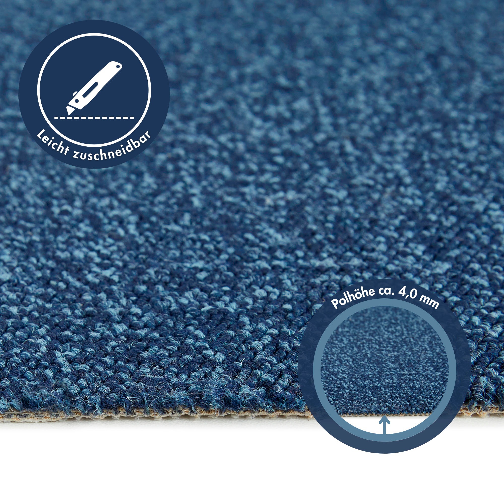 Andiamo Teppichboden »Matz, Schlinge, Made in Belgium« rechteckig 6 mm Höhe meliert, Breite 400 cm oder 500 cm, strapazierfähig & pflegeleicht