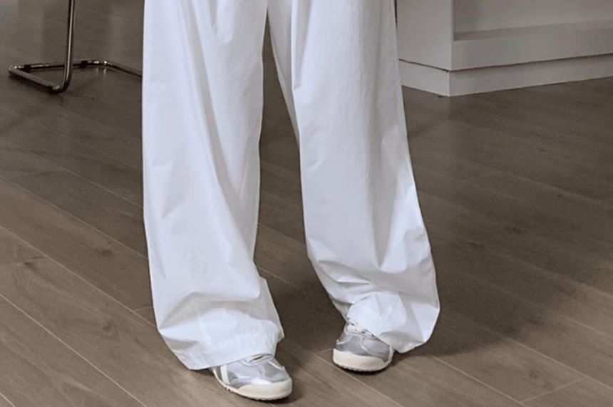 Dshe - High Rise Plain Wide Leg Broek