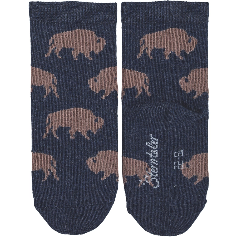Sterntaler Baby-Söckchen 3er-Pack Bär blau melange