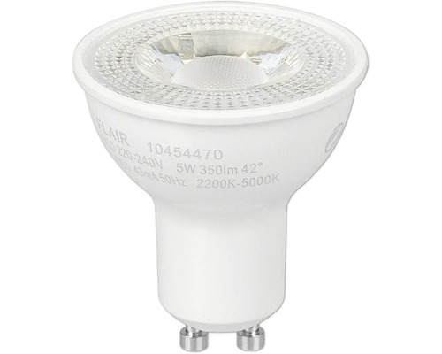 FLAIR Viyu LED reflectorlamp, dimbaar, GU10/5W (51W), 350 lm, 2000-5000 K - Compatibel met SMART HOME van hornbach