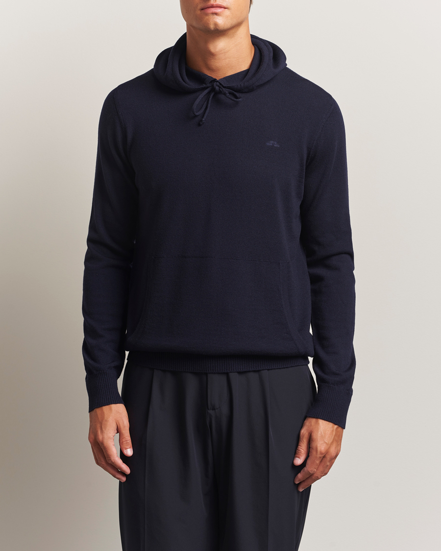 J.Lindeberg Karl Merino Hoodie Navy