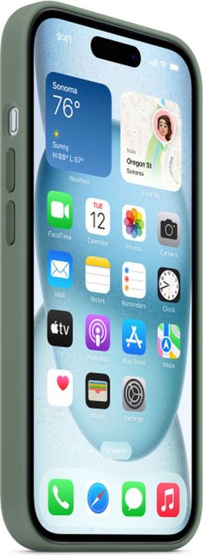 Apple Siliconenhoesje met MagSafe - iPhone 15 Plus - Cypress