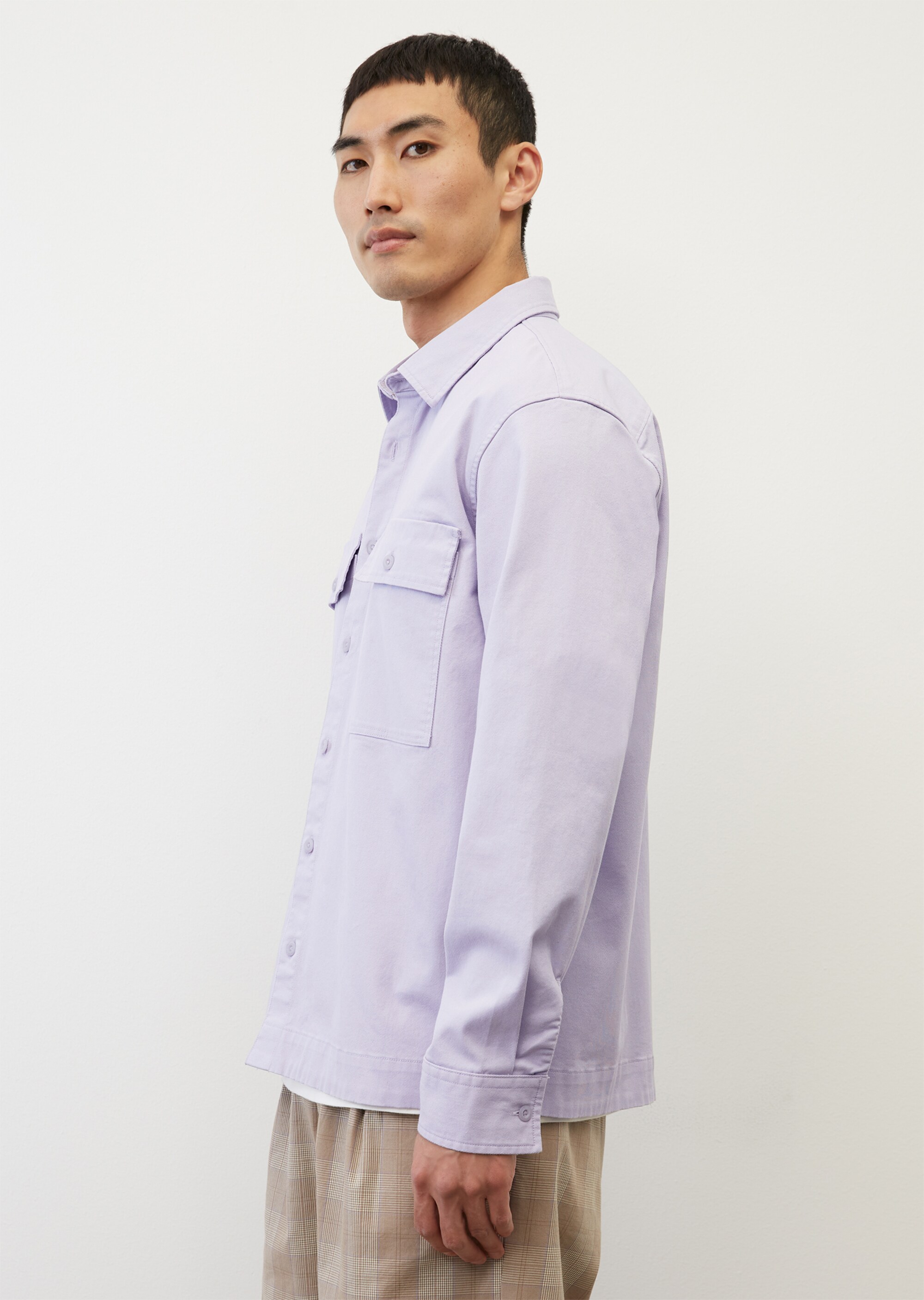 Twill-Overshirt aus hochwertigem Bio-Baumwolle-Mix