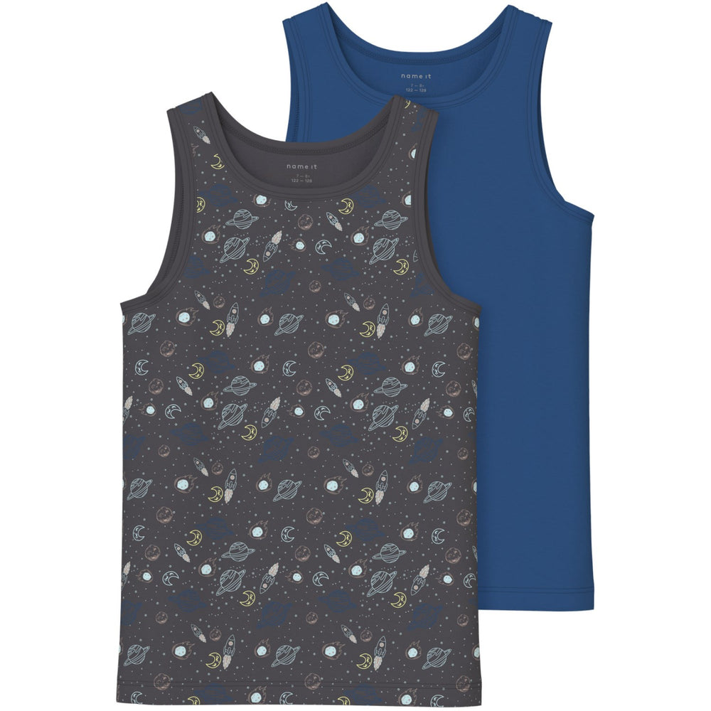 Køb Name It Forged Iron Tank Top 2-pak Iron Space Noos
