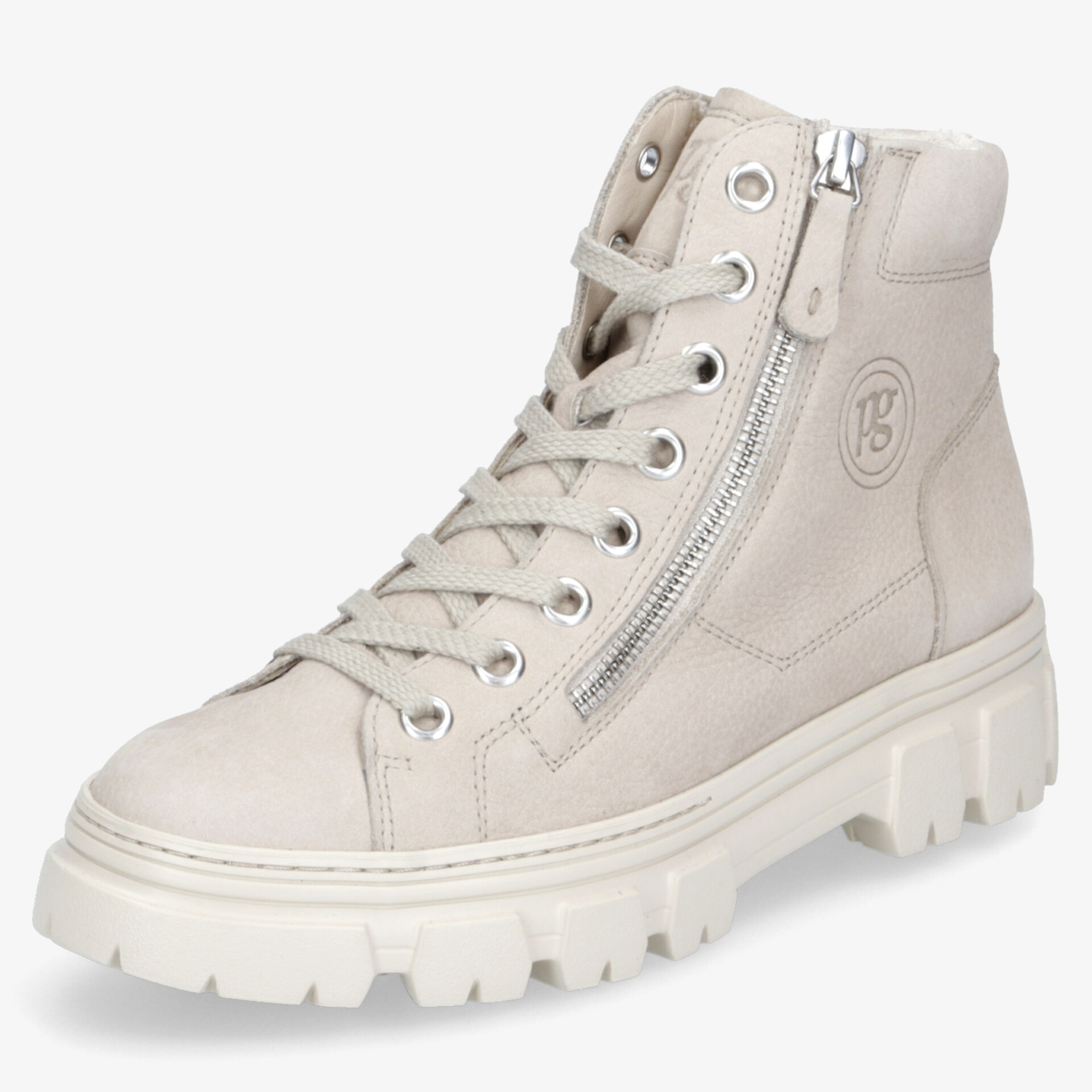 paul green Damen Schnürstiefeletten beige
