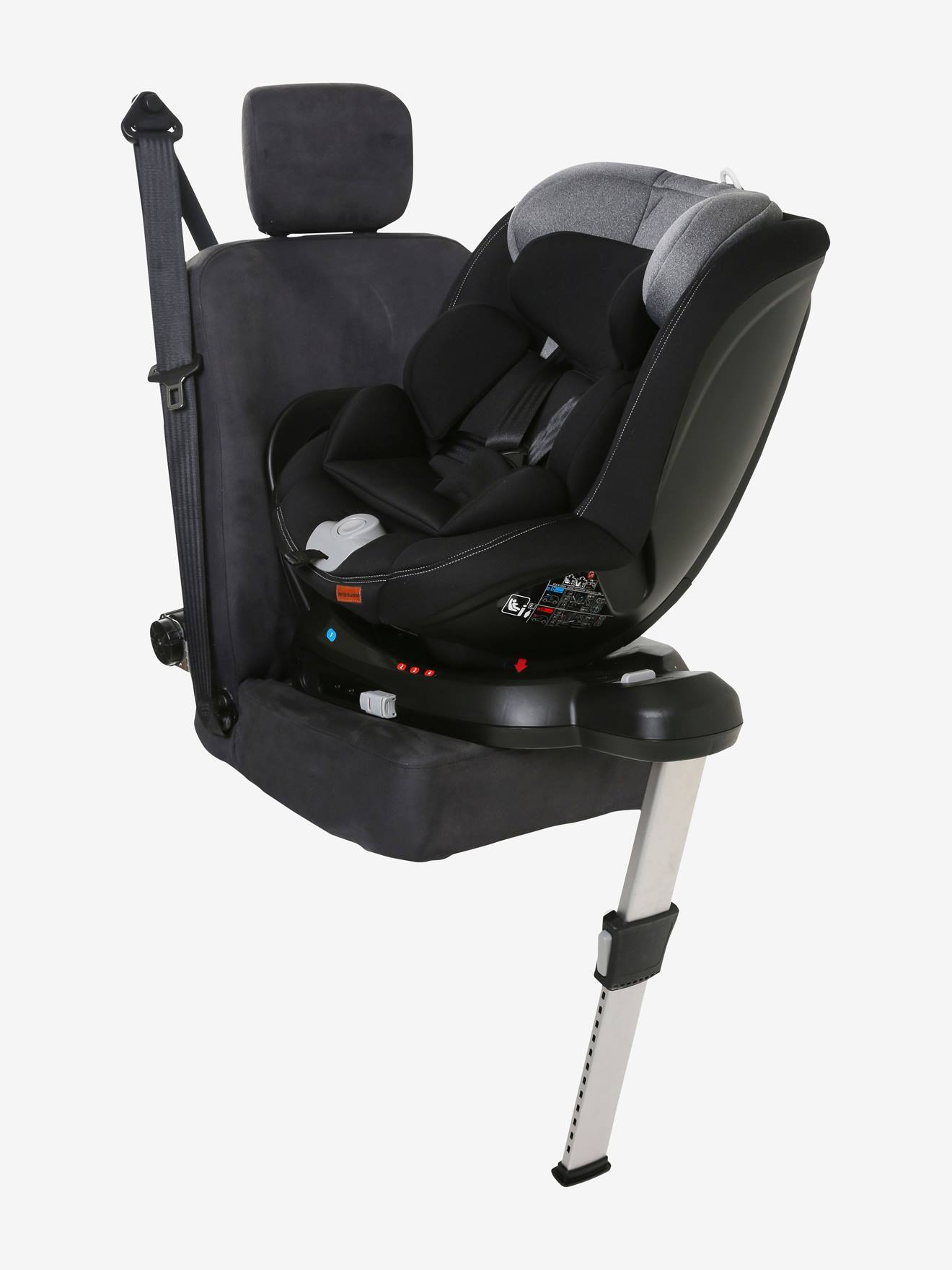 Cadeira auto giratória Isofix VERTBAUDET i-Size Spiro Grupo 0+/1, preta