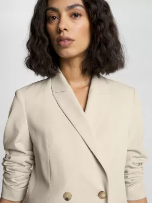 Blazer Slim Fit de Abotoamento Duplo