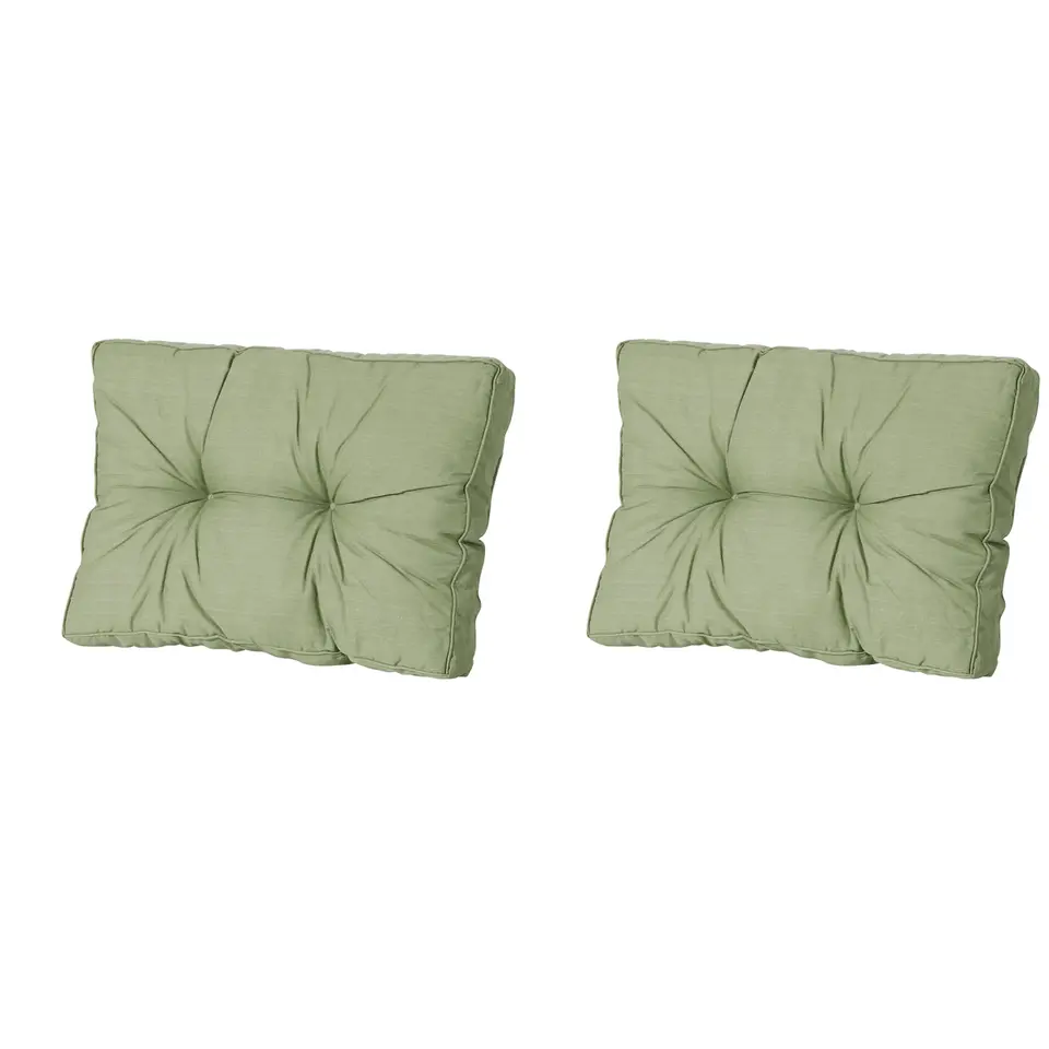 Madison - Florance Rugkussen Basic green - Ca. 43x60 cm - Set van 2