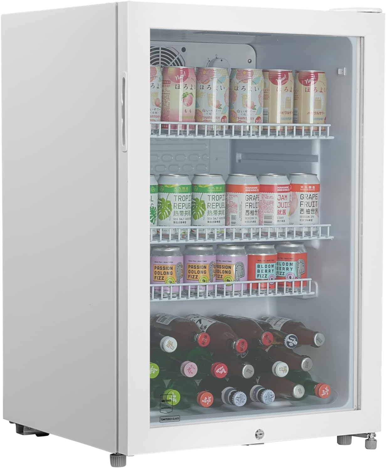 METRO Professional Getränkekühlschrank GSC2125, 54.5 x 54 x 84 cm, 118 L, weiß