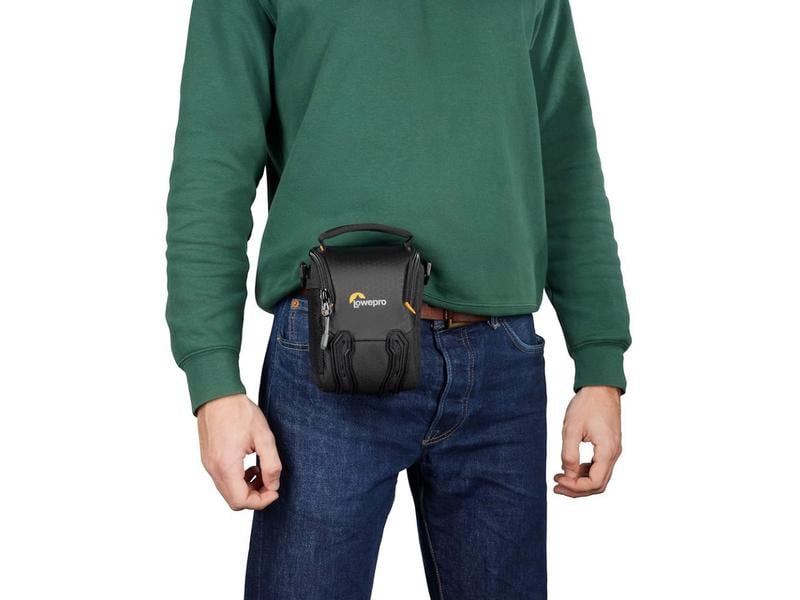Lowepro Kamera-Tasche Adventura SH 115 III (GRL) Schwarz Robuste und praktische Kameratasche aus recycelten und solution-dyed Materialien