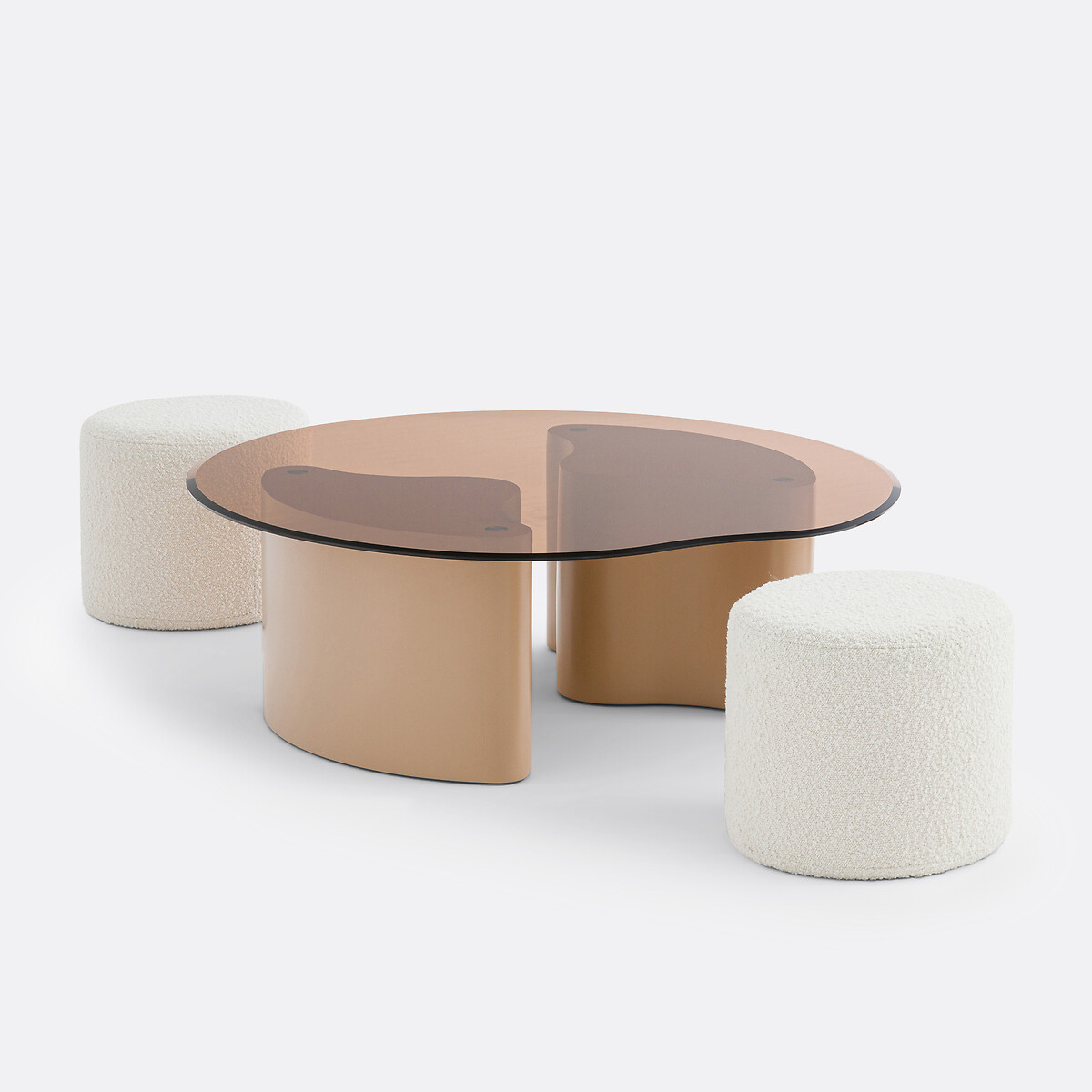 LA REDOUTE INTERIEURS<br>Mesa de centro com 2 pufes, Poglio