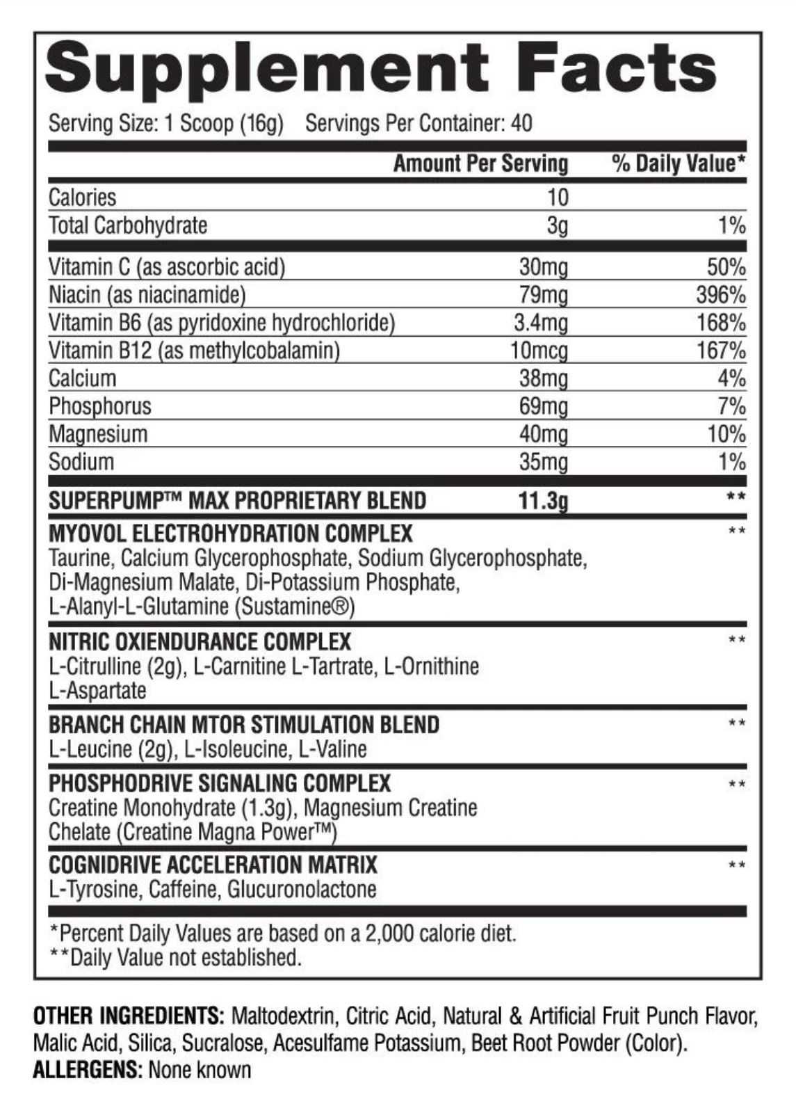 Gaspari Nutrition SuperPump Max 640 g