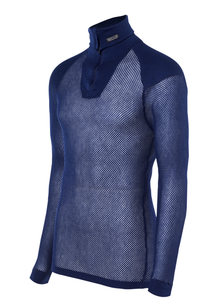 Brynje Super Thermo Zip Polo, Shirt w/Shoulder inlay<br>Overlegen fuktighetstransport og høy isolasjonsevne!