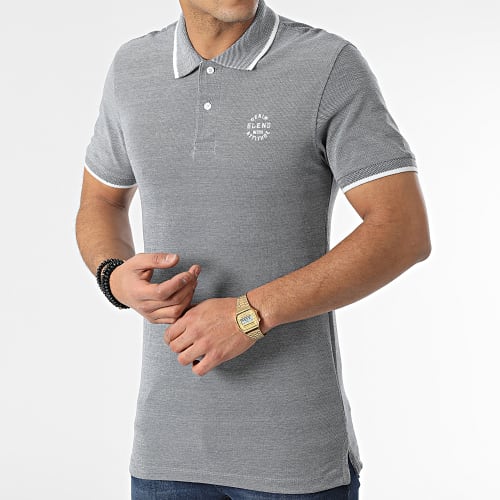 Polo Manches Courtes Nate 20708180 Bleu Marine Chiné