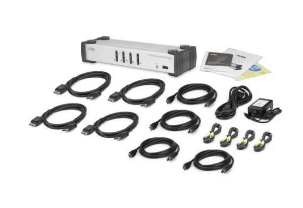 ATEN CS1914 KVMP Switch - KVM / audio / USB switch - 4 x KVM / audio / USB - 1 lokalbruger - desktop