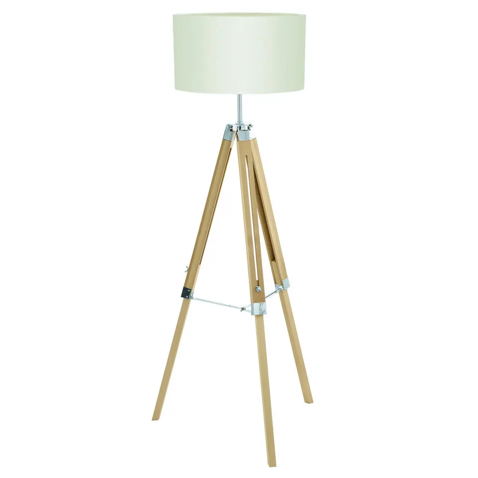 EGLO Lantada Vloerlamp - E27 - 143 cm - Natuur/Beige