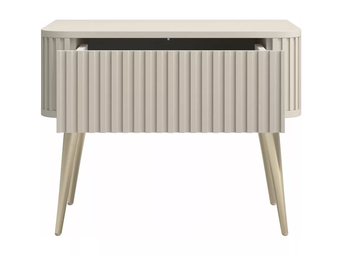 Table de chevet - avec tiroir - grège - OVARLO