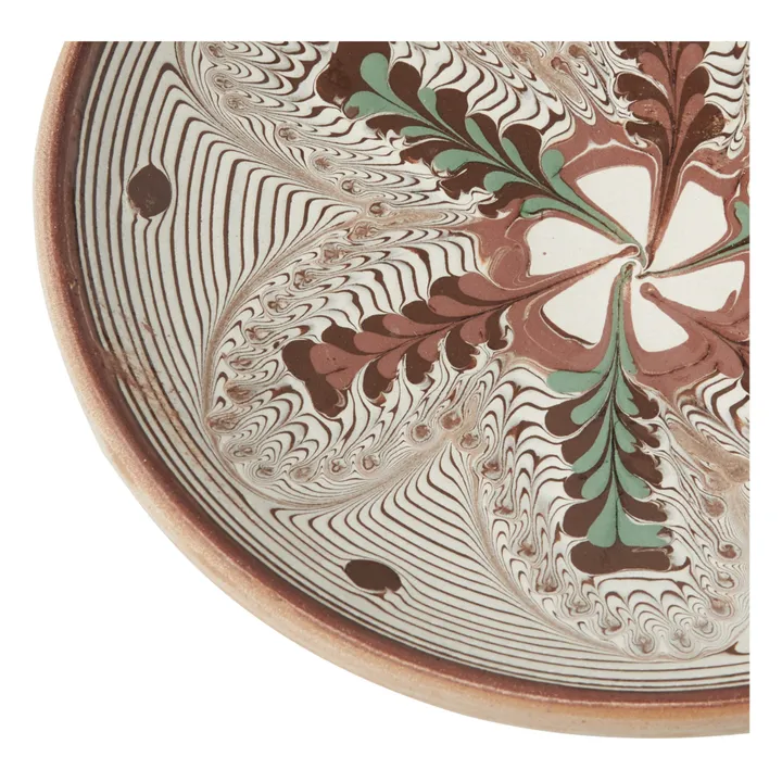 Les Petits Bohèmes Assiette en céramique motif fleur et pois